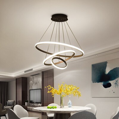 1 White/Coffee LED Pendant lights for living room foyer Circ