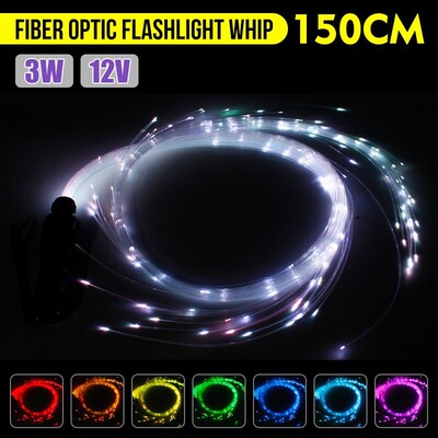 LED  Light DC12V 3W LED Fiber Dance Whip 360 Degree flashlig