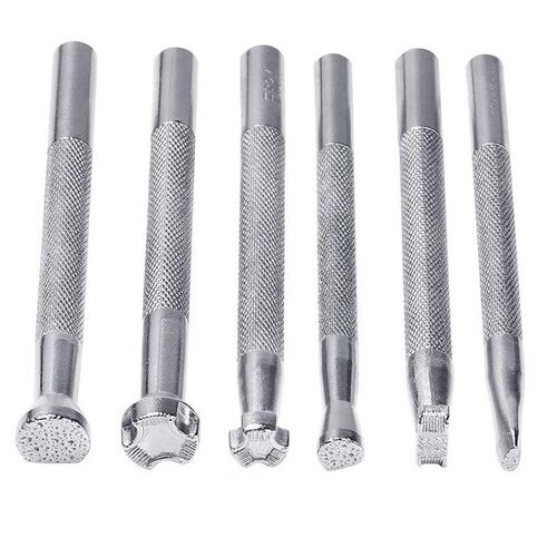 6Pcs Leather Stamping Tools Leather Working Saddle Making St