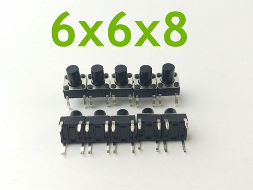 50pcs/lot 6x6x8MM 4PIN G93 Tactile Tact Push Button Micro Sw