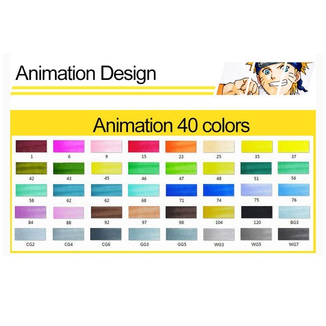 30/40/60/80 Colors Markers Set Dual Headed Sketch Markers Oi