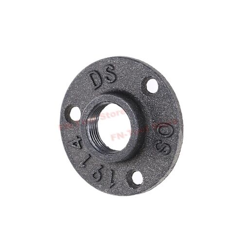 10Pcs Black Decorative Malleable Iron Floor/Wall Flange Mall