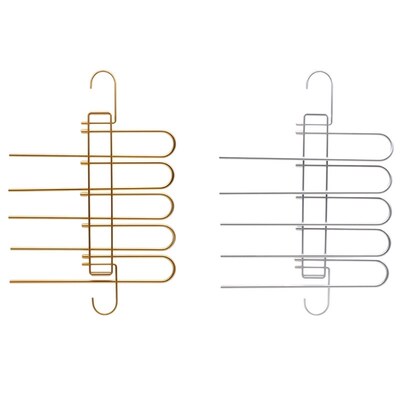 Non-Slip Pants Hanger with Clips 5 Layered Trousers Rack 适