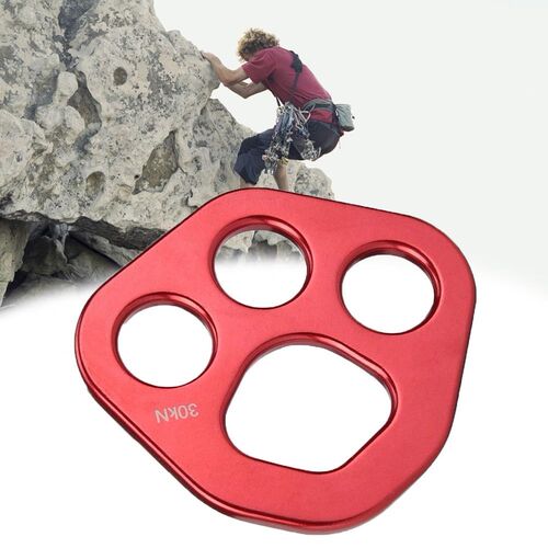 30KN 4 Holes Rigging Plate Aluminum Rock Climbing Multi Anch