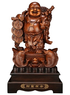 Lucky Maiya Buddha Decoration Large Bag Monk Laughing Buddha