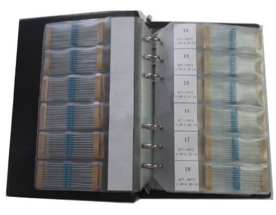 1400pcs/lot 1/4W 1 ohm-4.7M ohm Metal Film resistor Assorted