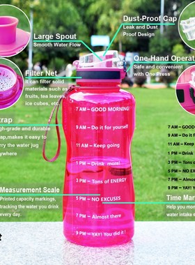 BuildLife 1.3L 2L Water Bottle For Bpa Free Tritan Outdoor S
