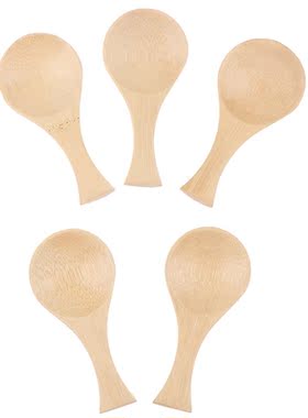 5Pcs/lot Small Wooden Salt Spoon Solid Wood Condiments Spoon