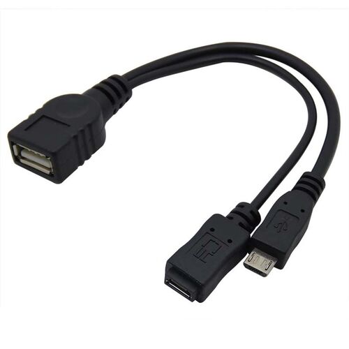 1 to 2 Multifunctional OTG Micro USB Host Power Y Splitter