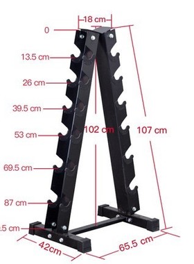 Dumbbell rack can be placed at home 's hexagonal plastic pla