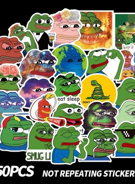 Pepe Frog Sticker Freezer Suitcase Animal Motorcycle Decals