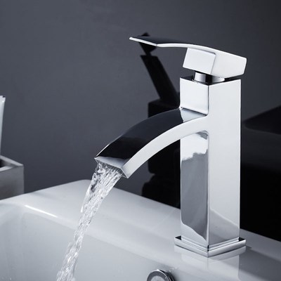 Waterfall Basin Faucet Water Mixer Tap Bathroom Faucet Black