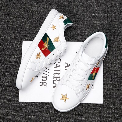 WEH Designer Embroidery Golden shoes men luxury Casual Outd