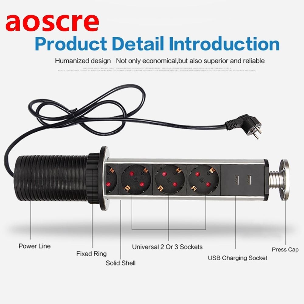 Dual USB 3 Port Multi-functional pop up power socket Electri