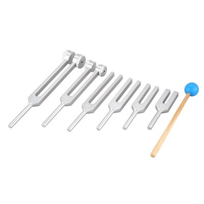 6Pcs/Set Aluminum 128Hz-4096Hz Tuning Fork Kit Healing