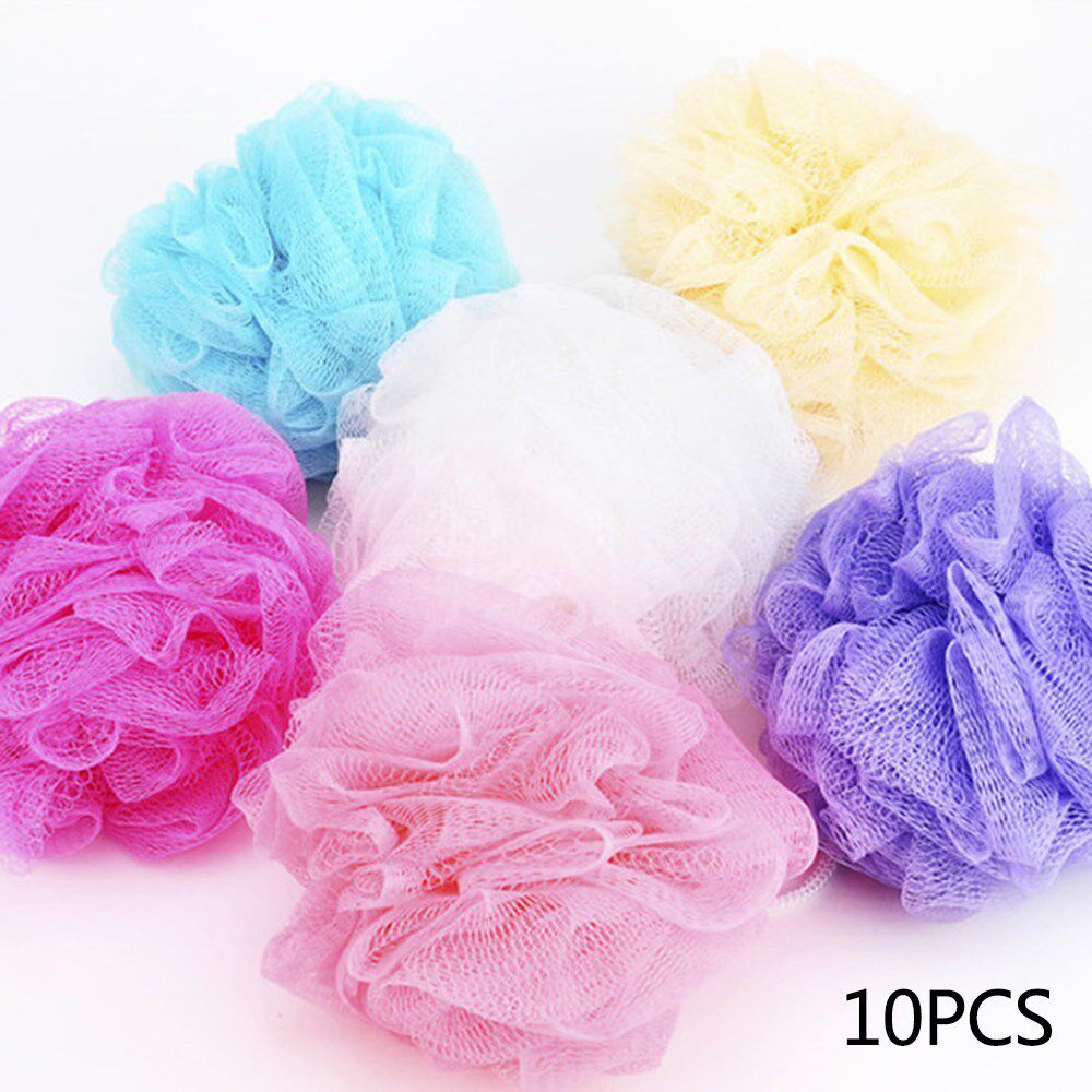 10pcs body cleaning sponge random color loofah flower bath