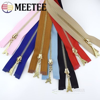 2/5pcs 3# Metal Zipper 40/50/60/70cm DIY Puller Zip Bags Cl