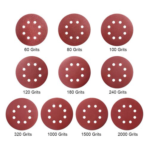 60/70/100Pcs 5 Inch 125MM Sandpaper Brushed Back For Sander