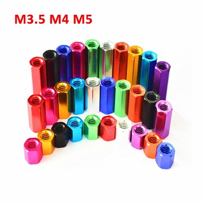 5PCS M3.5 M4 M5 Spacing Screws Nuts Aluminum Alloy Hex Stand