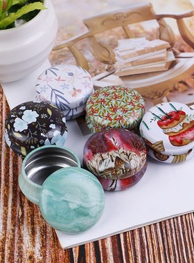 Metal Round Pill Box Mini Tin Box Portable Drug Holder Medi