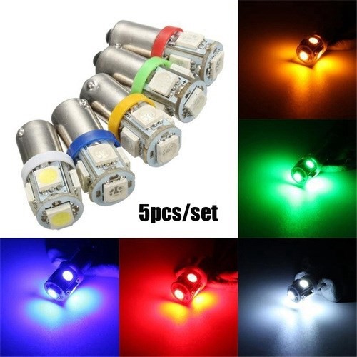 5Pcs/Set Car Marker Lamps Ba9S T4W Smd 5050 5 Led Tower 96 L