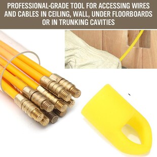 15Pcs 4mm 30FT Connectable Fiberglass Running Cable Wire Kit