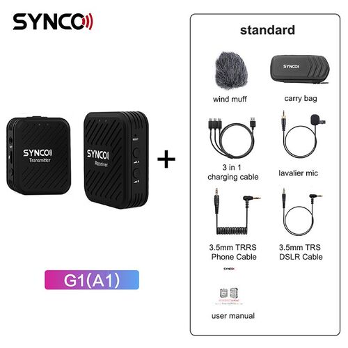 G1 G1A1 G1A2 Wireless Microphone System 2.4GHz Interview Lav
