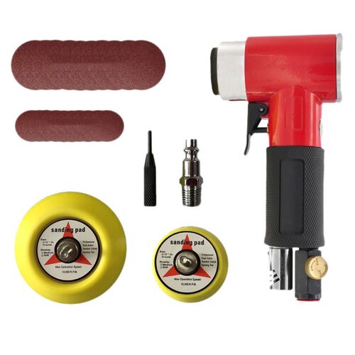25Pcs Mini Air Angle Sander 90 Degree Pneumatic Polishing Gr