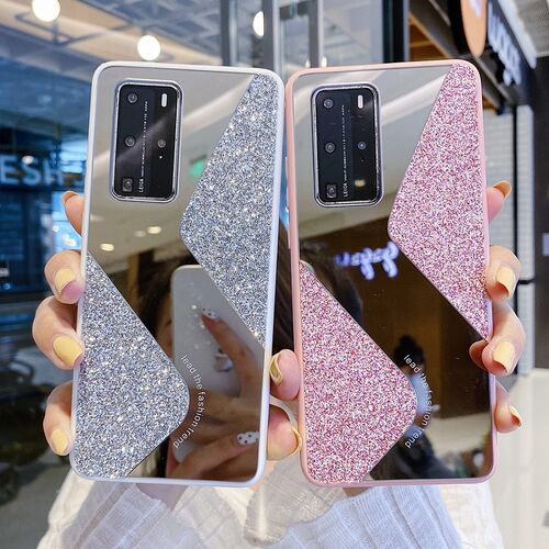 Luxury Glitter Splice Mirror Phone Case For Huawei P40 Pro P