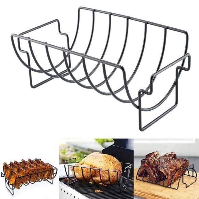 Non-Stick Stainless Steel Steak Rack Stand Holders Roasting