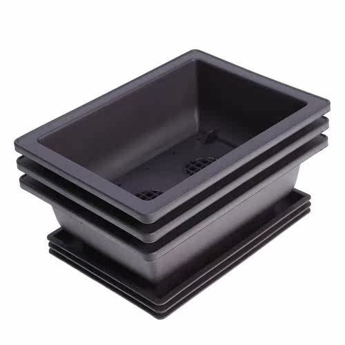 6 Packs Bonsai Training Pots with Tray Plastic Bonsai Plants
