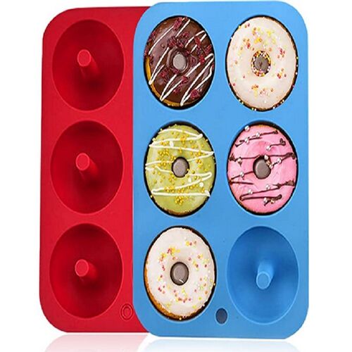 6 Grid Donut Mold Silicone Bakery Baking Pan Non-Stick