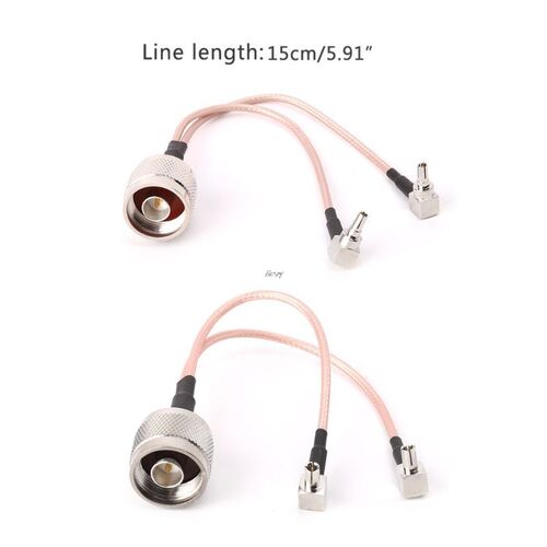 N male to 2 X TS9/CRC9 Male Connector antenna cable Splitter