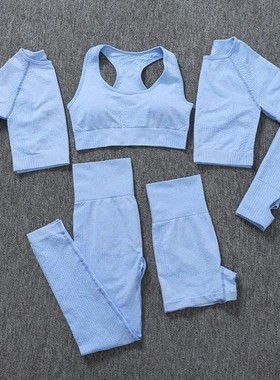 2/3/5PCS Seamless Women Sports Suits Yoga Set Workout Sports