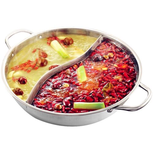 Kitchen Accessories 28cm Stainless Steel Fondue Pot Mandarin