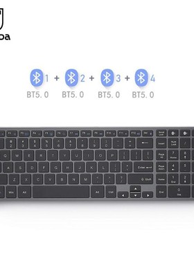 Bluetooth keyboard Alunium Alloy Multi Device Wireless Recha