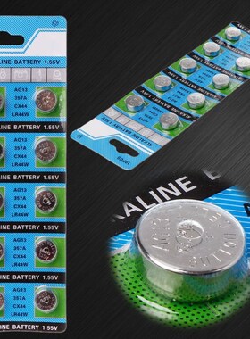 10Pcs AG13 A76 LR44 357A S76E G13 Button Coin Shaped Cell Ba