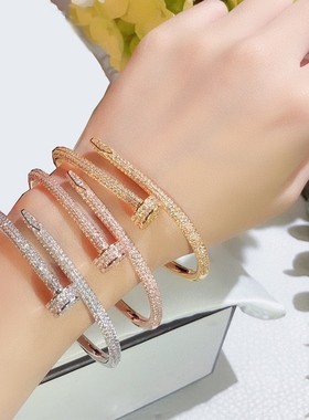 Classic Popular Style Lovers Bangle S925 Silver AU750 18K Go