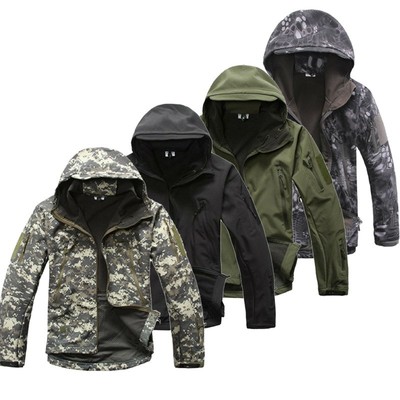 outdoor military tactical soft shell jacket men's windproof