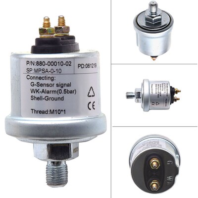 Pack of 1 NPT-1/8 Mechanical Oil Pressure Gauge Sensors NPT1