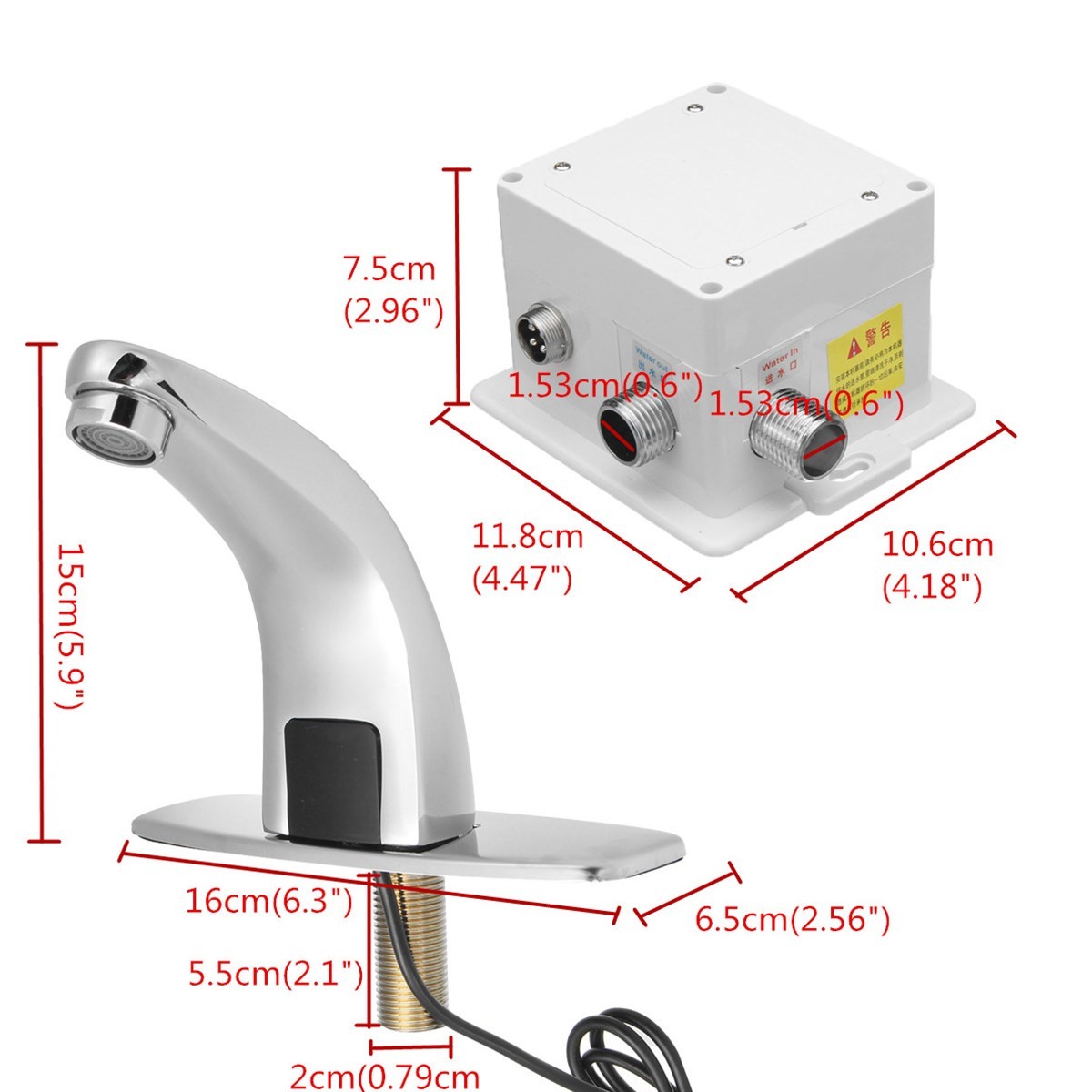 Automatic Hands Electric Touchless Bathroom Sensor Faucets W