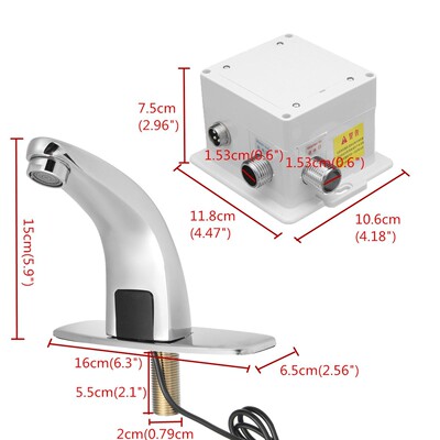 Automatic Hands Electric Touchless Bathroom Sensor Faucets W