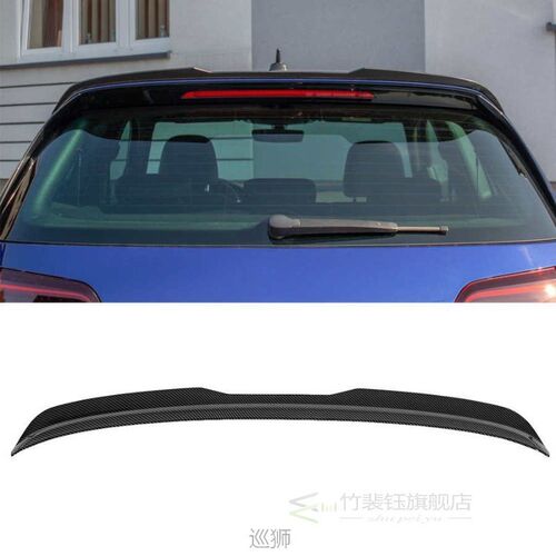 Carbon Fiber Look for Maxton Style Rear Roof Spoiler Fit for
