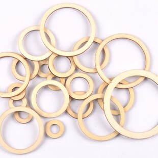 Circle/ring Wood Crafts  DIY Scrapbook Natural Wooden Ornats