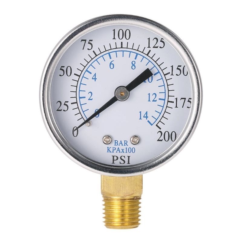0-14+Bar+Air+Oil+Water+Pressure+Gauge+1/4