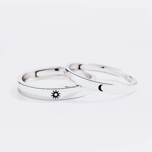 2 Pieces/Set Silver Color Couple Rings Fashion Wedding Bride