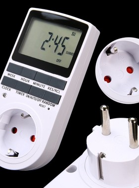 Timer Switch Socket EU Plug-in Programmable 7 Day 12/24 Hour
