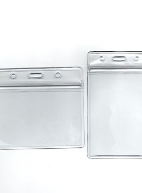 10 PCS Transparent Vinyl Plastic ID Card Holder with Zipper