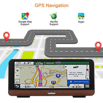 ANTCAM 8 inch Dash Cam 4G Android GPS Navigation dual Camer