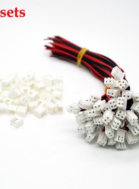 10 Sets/Lot 26AWG JST XH2.54 2 Pin Connector Plug Wire Cable